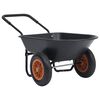 vidaXL Wheelbarrow | Black and Orange | Metal and Plastic | Medium | Durable