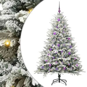 vidaXL Artificial Pre-lit Christmas Tree with Ball Set Green 150 cm