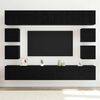 vidaXL TV Cabinet Set Wall-mounted Black Oak Engineered Wood