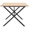 vidaXL Dining Table X-Frame 200x100x75.5 cm Solid Wood Pine and Steel