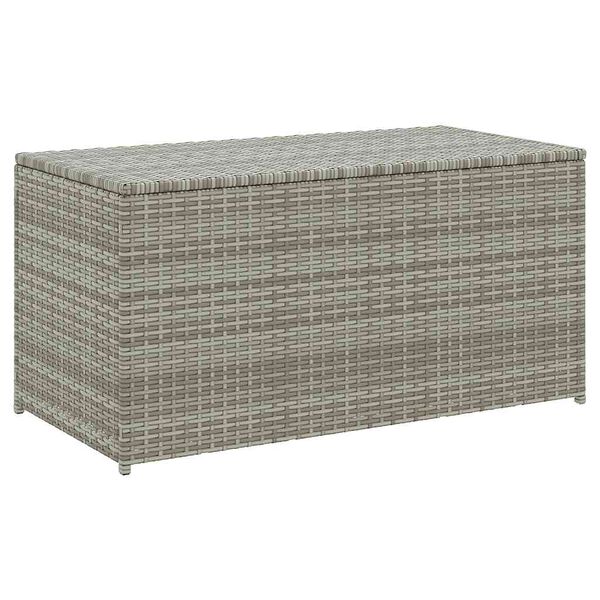 vidaXL Garden Storage Box Poly Rattan 100x50x50 cm Grey