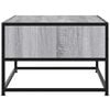 vidaXL Coffee Table Grey Sonoma 100x50x35 cm Engineered Wood and Metal