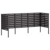 vidaXL Wheelie Bin Screen 249 x 85 x 113 cm Steel Black
