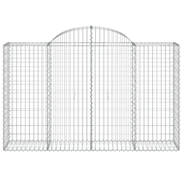 vidaXL Arched Gabion Basket 200x50x120/140 cm Galvanised Iron