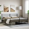 vidaXL Metal Bed Frame without Mattress with Footboard Black 200x200cm