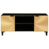 vidaXL TV Cabinet Black and Gold 105 x 33 x 46 cm Engineered wood