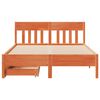 vidaXL Bed Frame without Mattress Wax Brown 160x200 cm Solid Wood Pine