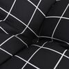 vidaXL Pallet Cushion Black Check Pattern 60x40x12 cm Fabric