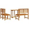 vidaXL Garden Bistro Set 3 pcs Brown Solid Acacia Wood