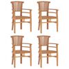 vidaXL 5 Piece Garden Dining Set Solid Wood Teak