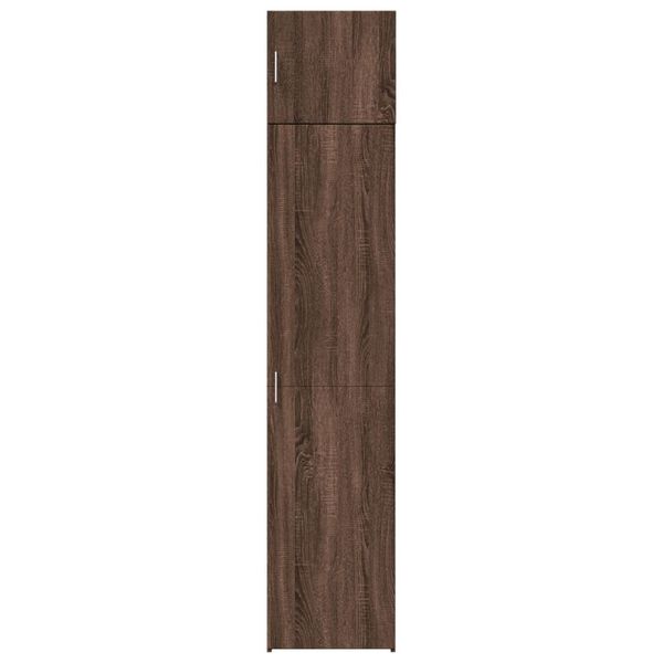 vidaXL Slim Storage Cabinet Brown Oak 45x42.5x225 cm Engineered Wood