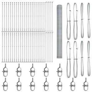 vidaXL Fence Post Silver
