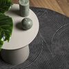 vidaXL Rug IZA Short Pile Scandinavian Look Anthracite &Oslash; 120 cm