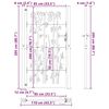 vidaXL Garden Gate 100x200 cm Corten Steel Bamboo Design