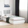 vidaXL Bed Frame with LED without Mattress White 75x190 cm Small Single