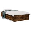 vidaXL Bed Frame with Drawers without Mattress Smoked Oak 75x190 cm Small Single