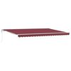 vidaXL Automatic Retractable Awning Burgundy 500x300 cm