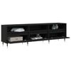 vidaXL TV Cabinet Black Oak 150 x 30 x 45 cm Engineered Wood
