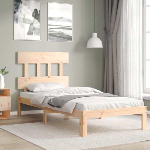 vidaXL Bed Frame without Mattress Single Solid Wood Pine