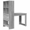 vidaXL Desk with Shelf Grey Sonoma 122 x 67 x 145 cm Engineered Wood