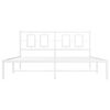 vidaXL Metal Bed Frame without Mattress with Headboard White 150x200cm