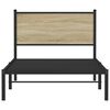vidaXL Metal Bed Frame without Mattress Sonoma Oak 107x203 cm