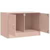 vidaXL TV Cabinets 2 pcs Pink 67x39x44 cm Steel