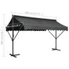 vidaXL Free Standing Awning 400x300 cm Anthracite