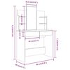 vidaXL Dressing Table Set Concrete Grey 96x40x142 cm