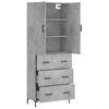 vidaXL Highboard Concrete Grey 69.5x34x180 cm Engineered Wood