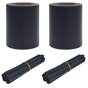 vidaXL Garden Privacy Screens 2 pcs Dark Grey 35 x 0.19 m PVC