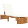 vidaXL Sun Lounger Reclining Brown 200 x 55 x 94cm Solid Acacia wood