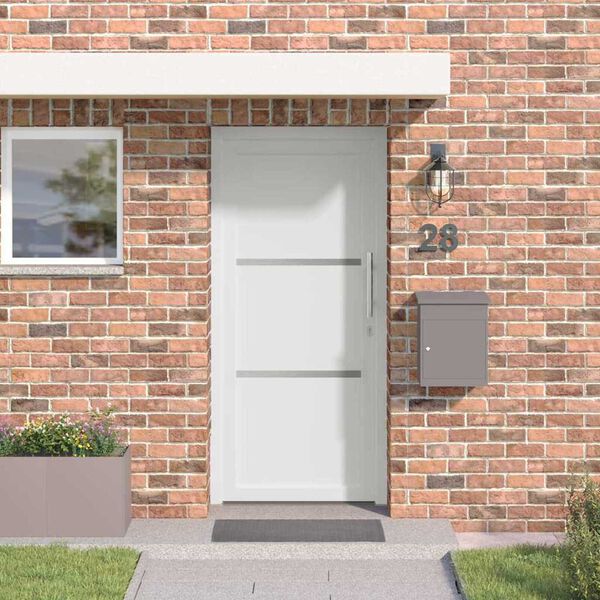 vidaXL Front Door Anthracite PVC