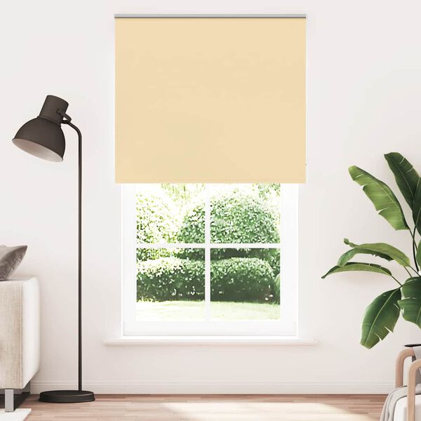 vidaXL Roller Blind Blackout Beige 140x230 cm Fabric Width 136.6 cm Polyester