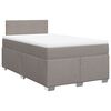 vidaXL Box Spring Bed with Mattress Taupe 120x200 cm Fabric
