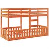vidaXL Bunk Bed Wax Brown 75x190 cm Solid Wood Pine