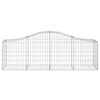 vidaXL Arched Gabion Baskets 11 pcs 200x50x60/80 cm Galvanised Iron
