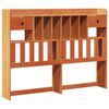 vidaXL Bookcase Bed without Mattress Wax Brown 160x200cm Solid Wood Pine