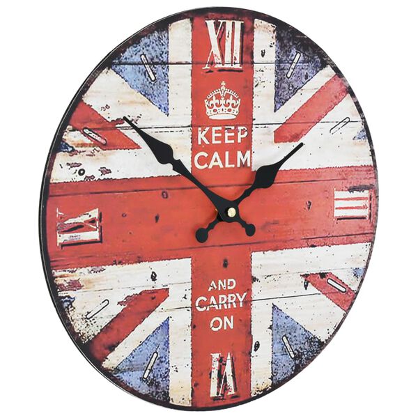 vidaXL Vintage Wall Clock UK 30 cm