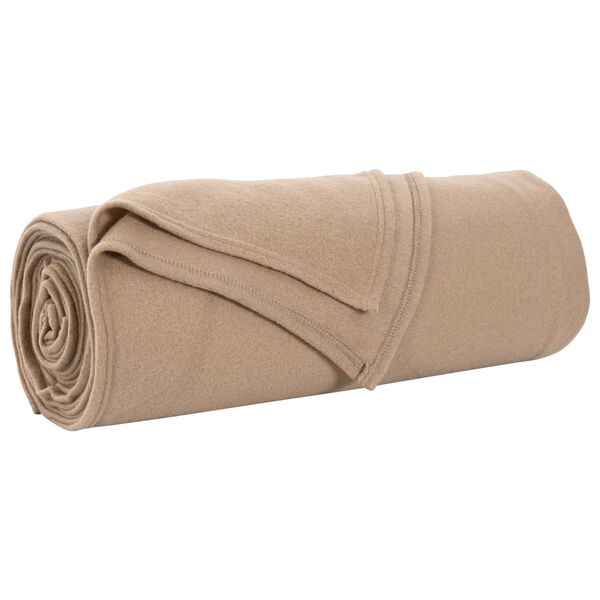 vidaXL Throw Blanket Camel 280 x 210 cm Fleece