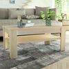 vidaXL Coffee Table Engineered Wood 110x65x48 cm Oak