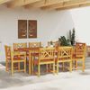 vidaXL Garden Dining Set 9 pcs Brown Solid Acacia Wood
