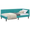 vidaXL Corner Bed Frame Turquoise 100 cm x 200 cm Velvet