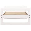 vidaXL Dog Bed White 65.5x50.5x28 cm Solid Pine Wood