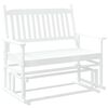vidaXL Glider Bench White 118x70x104,5 cm Solid Wood Poplar