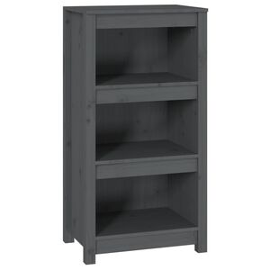 vidaXL Book Cabinet Grey 50x35x97 cm Solid Wood Pine