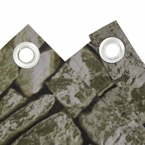 vidaXL Balcony Privacy Screen Stone Look 300x75 cm PVC