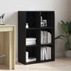 vidaXL Book Cabinet Black Oak 66x30x98 cm Engineered Wood