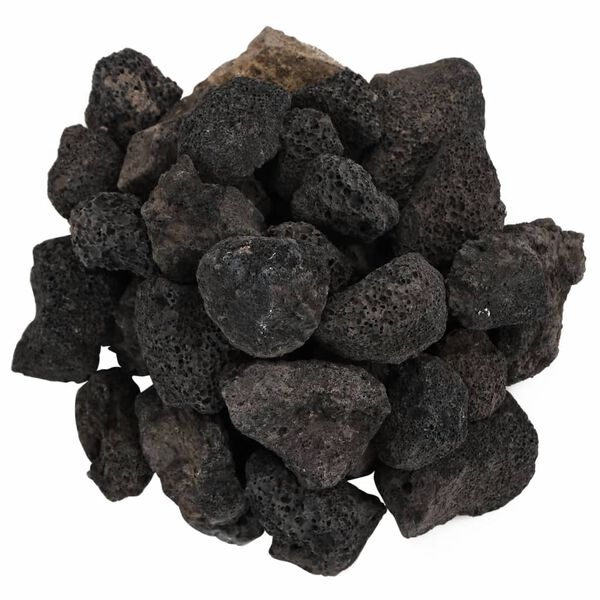 vidaXL Volcanic Rocks 25 kg Black 3-5 cm