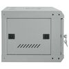 vidaXL Network Cabinet with Storage Grey 60 x 35 x 28 cm Steel